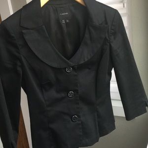 Black cotton blazer